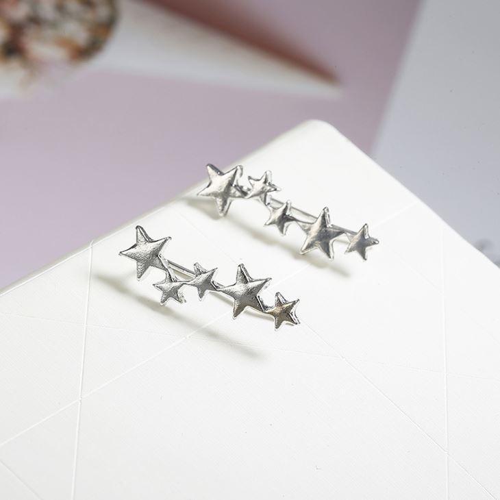 Stylish Star Ear Crawlers - Easy to Wear Zinc Alloy Earrings - Earrings - Bijou Her -  -  - 