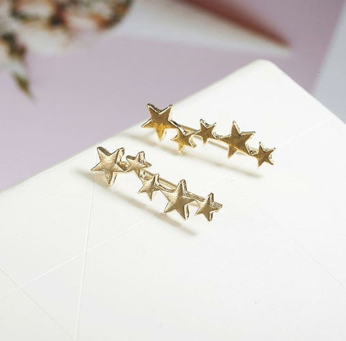 Stylish Star Ear Crawlers - Easy to Wear Zinc Alloy Earrings - Earrings - Bijou Her - Color -  - 