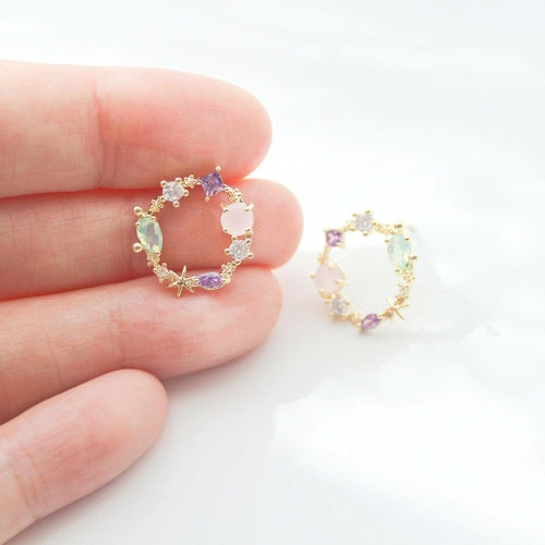 Summer Sea Treasures Earrings - Seashell and Starfish Purple Crystal - Jewelry & Watches - Bijou Her - Primary colour -  - 