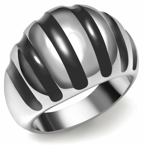 High Polished Stainless Steel Ring - No Stone, In Stock, 11.00g Weight - Jewelry & Watches - Bijou Her - Size -  - 