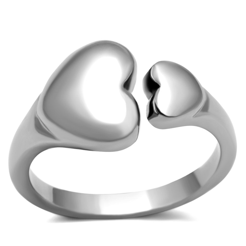 High Polished Stainless Steel Ring - No Stone, In Stock, 1.70g Weight - Jewelry & Watches - Bijou Her -  -  - 