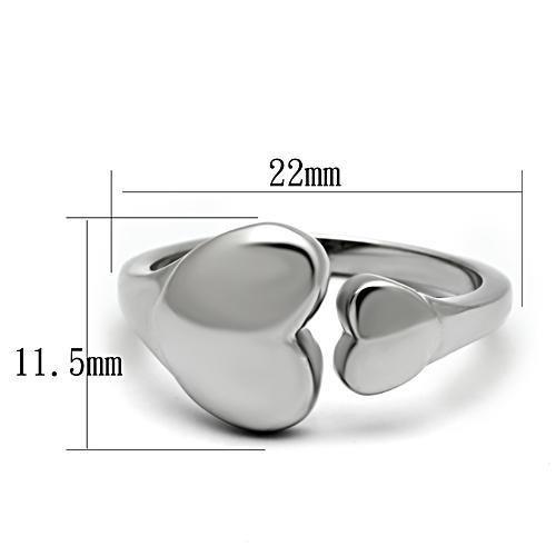 High Polished Stainless Steel Ring - No Stone, In Stock, 1.70g Weight - Jewelry & Watches - Bijou Her -  -  - 