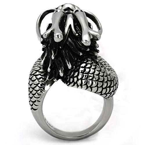 High Polished Stainless Steel Ring with Synthetic Pearl Center Stone - Ships in 1 Day - Rings - Bijou Her -  -  - 