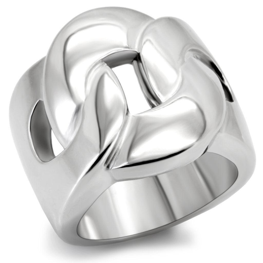 High Polished Stainless Steel Ring - No Stone, In Stock, 11.80g Weight - Jewelry & Watches - Bijou Her -  -  - 