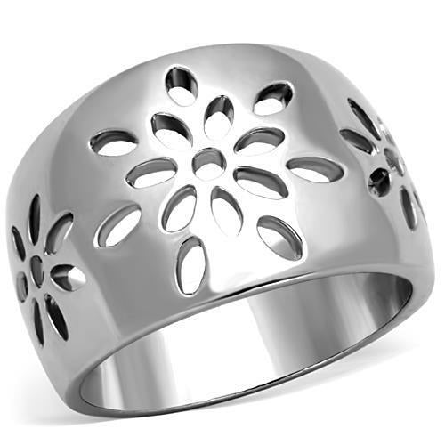 TK1684 - High polished (no plating) Stainless Steel Ring with No Stone - Jewelry & Watches - Bijou Her - Size -  - 