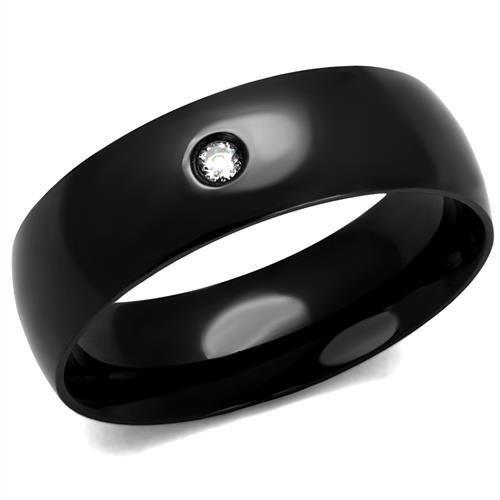 IP Black Stainless Steel Ring with AAA CZ | 4-7 Day Shipping
Category: Ring | Material: Stainless Steel | Finish: IP Black | Stone Type: AAA CZ | Stone Color: Clear | Weight: 5.10g - Jewelry & Watches - Bijou Her -  -  - 