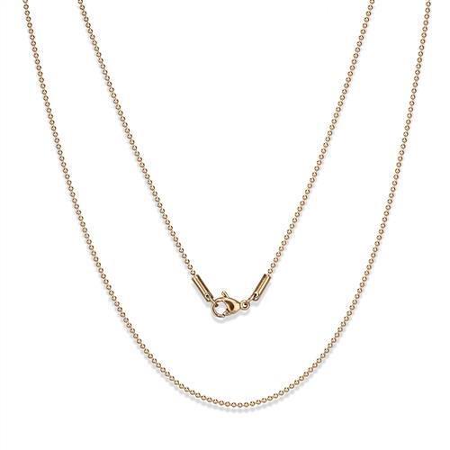 IP Rose Gold Stainless Steel Chain - Backordered, 4-7 Day Shipping Lead Time, No Stone, 1.94g - Jewelry & Watches - Bijou Her -  -  - 