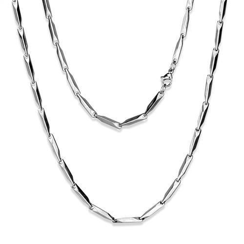 High Polished Stainless Steel Chain - No Stone, 16.49g Weight, Backordered 4-7 Days - Jewelry & Watches - Bijou Her -  -  - 