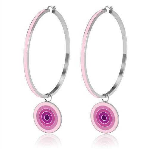 High Polished Stainless Steel Hoop Earrings - Tusk Collection - Earrings - Bijou Her -  -  - 