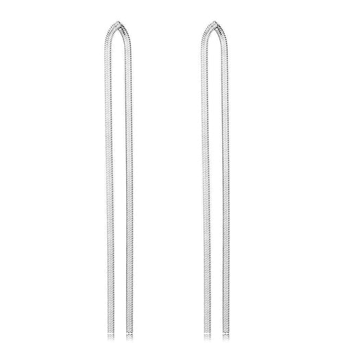 High Polished Stainless Steel Earrings - Minimalist Achromatic Must-Have, No Stone, Under $5, Women's Jewelry - Jewelry & Watches - Bijou Her - Title -  - 