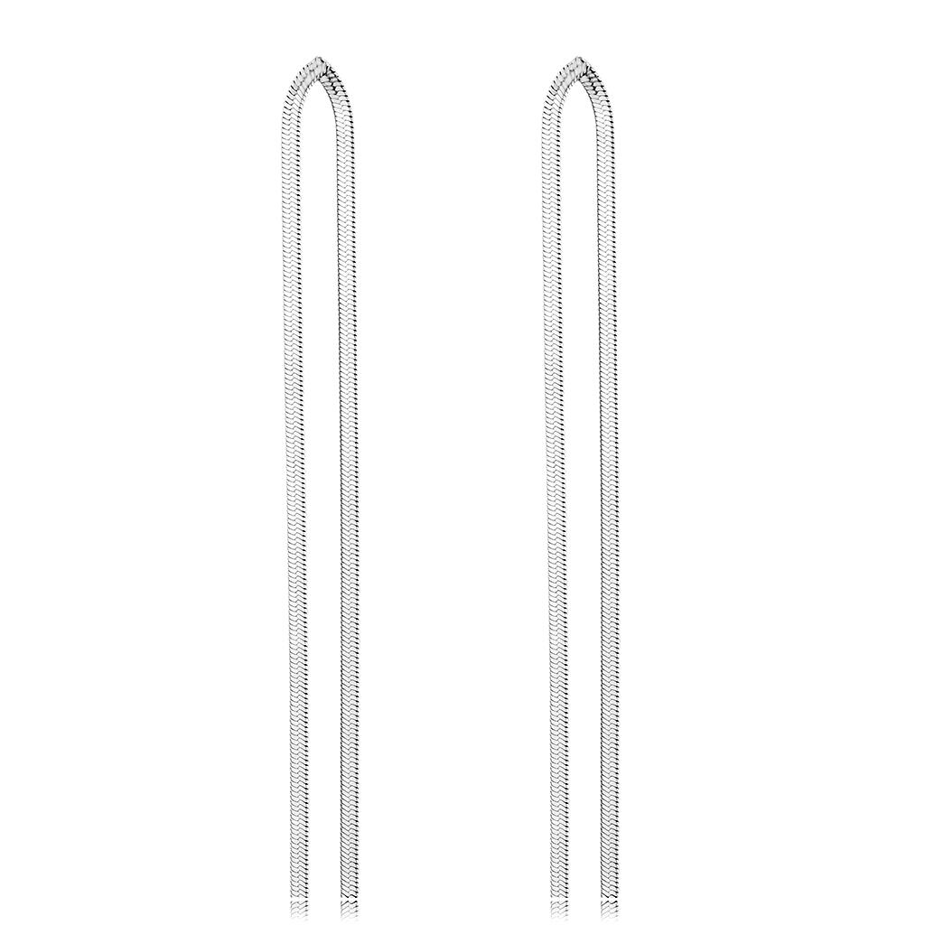 High Polished Stainless Steel Earrings - Minimalist Achromatic Must-Have, No Stone, Under $5, Women's Jewelry - Jewelry & Watches - Bijou Her -  -  - 