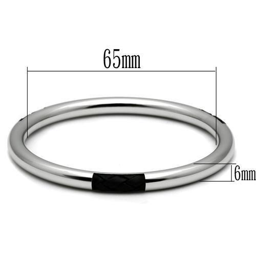 High Polished Stainless Steel Bangle - No Stone, 9.50g Weight, 4-7 Day Shipping Lead Time - Jewelry & Watches - Bijou Her -  -  - 