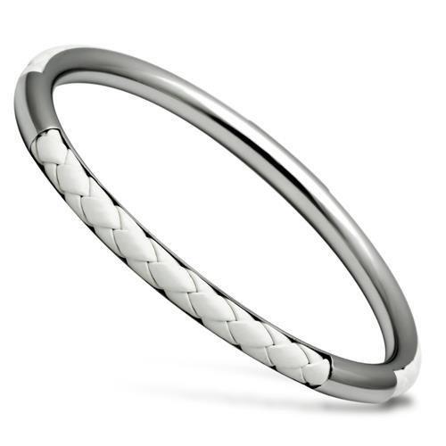 High Polished Stainless Steel Bangle - No Stone, 7.50g Weight, Backordered 4-7 Days - Jewelry & Watches - Bijou Her -  -  - 