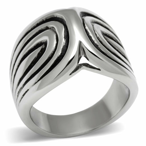 High Polished Stainless Steel Ring - No Stone, Ships in 1 Day - Jewelry & Watches - Bijou Her - Size -  - 