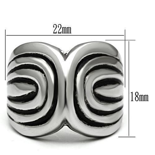 High Polished Stainless Steel Ring - No Stone, Ships in 1 Day - Jewelry & Watches - Bijou Her -  -  - 