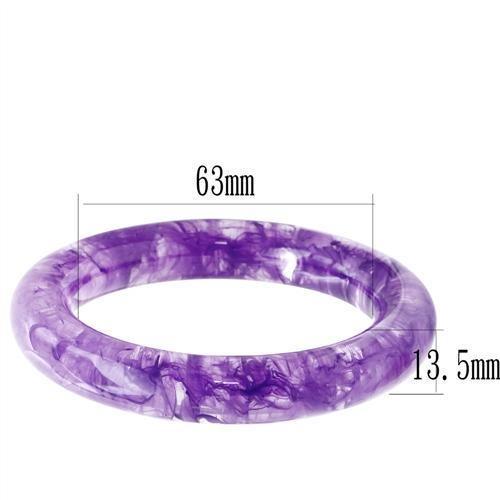 Resin Bangle - No Stone, Amethyst Color, 45g Weight - Jewelry & Watches - Bijou Her -  -  - 