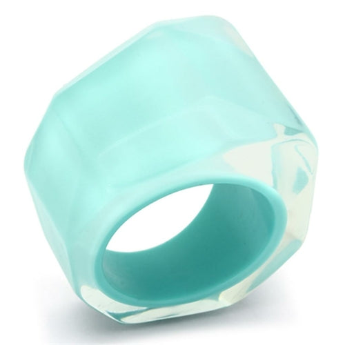 Resin Ring - No Stone, Sea Blue Color, 8.20g Weight - Jewelry & Watches - Bijou Her - Size -  - 