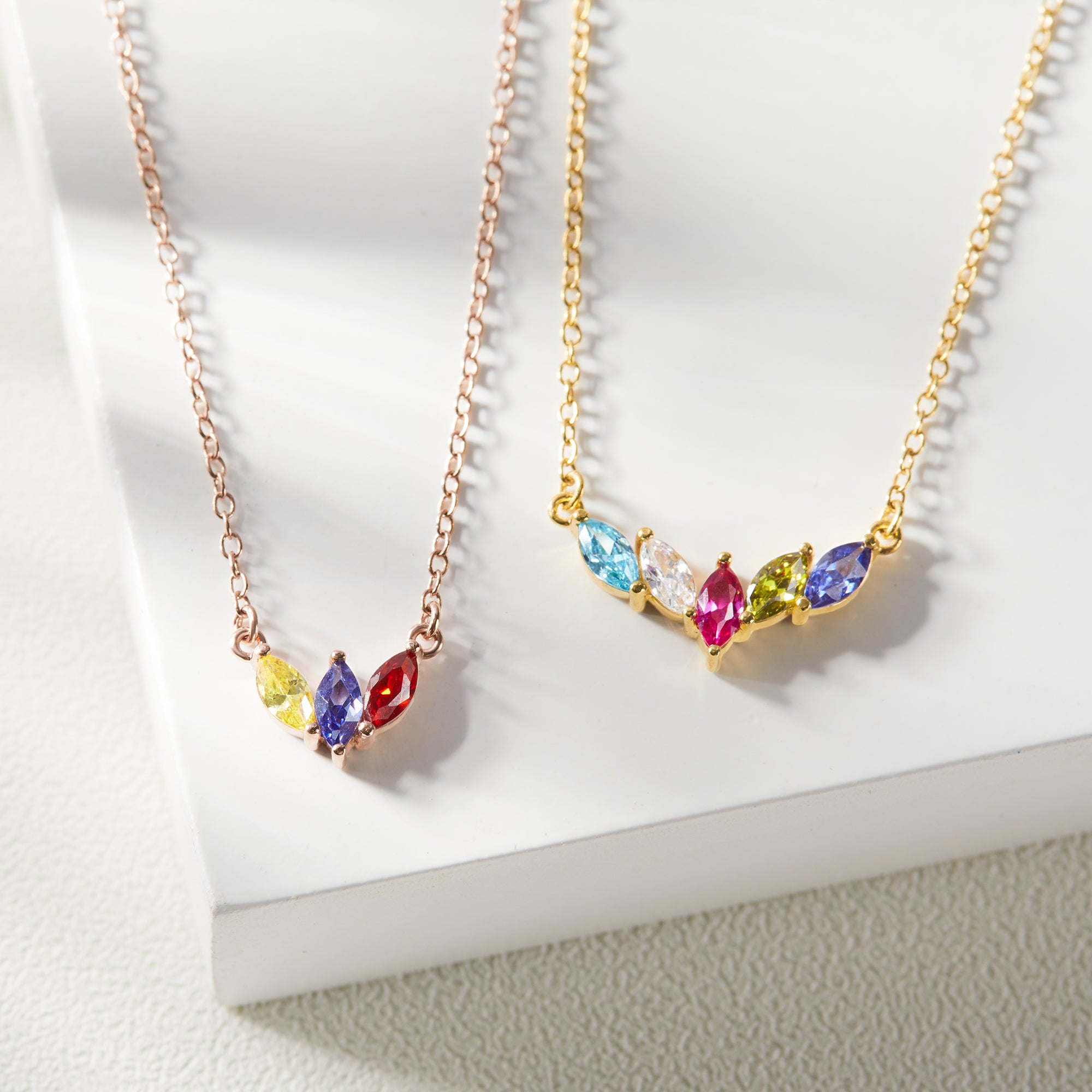 Personalized Mom Necklace with Birthstones - 925 Sterling Silver & 18K Gold Plated Jewelry for Mother's Day & Special Occasions - Necklaces - Bijou Her -  -  - 