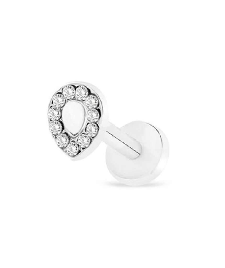 Surgical Steel Tragus Piercing with Gemstones - Hypoallergenic & Nickel-Free - Jewelry & Watches - Bijou Her -  -  - 