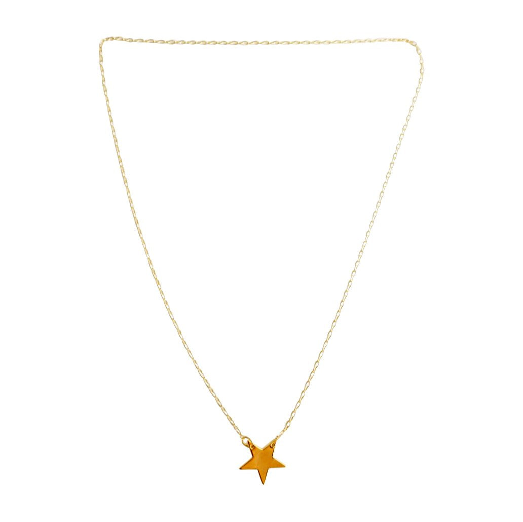 Gold Star Drop Necklace - Handmade Miami Fashion Jewelry for Women - Jewelry & Watches - Bijou Her -  -  - 